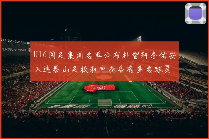 U16国足集训名单公布朴智轩李佑安入选泰山足校和申花各有多名球员参与
